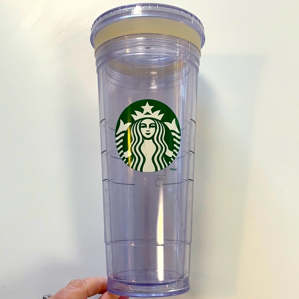 Starbucks 2011 clear chilly Tumbler 24oz used / no straw
